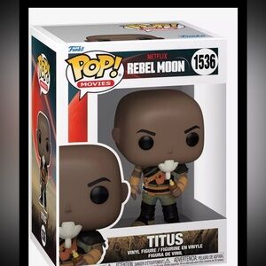 Funko Pop Rebel Moon Titus Figure with Black and Brown Outfit